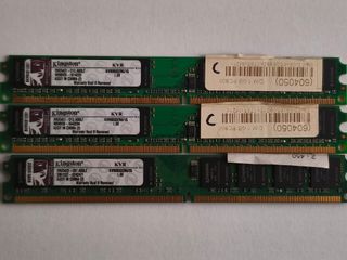 1x 2GB + 2x 1GB DDR2 RAM Kingston PC800 para PC
