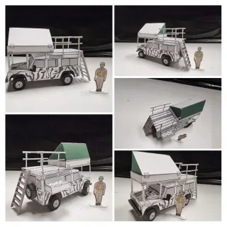 Maqueta Coche 4x4 con Tienda de Techo