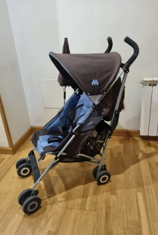 Silla de paseo Maclaren azul y marrón