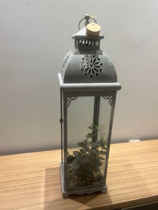 Farolillo Decorativo Gris