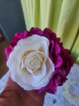 Conjunto Flamenca Rosa y Blanco
