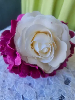 Conjunto Flamenca Rosa y Blanco