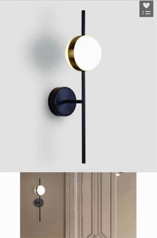 2 Apliques pared negro y oro