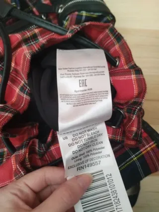 Mochila a cuadros escoceses