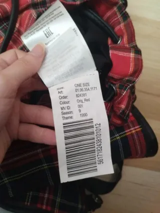 Mochila a cuadros escoceses