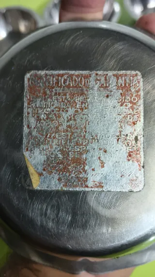 Lote 6 moldes flanera acero inox antiguos mu bueno