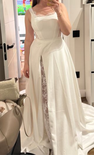 Vestido de Novia Blanco con Encaje