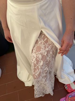 Vestido de Novia Blanco con Encaje