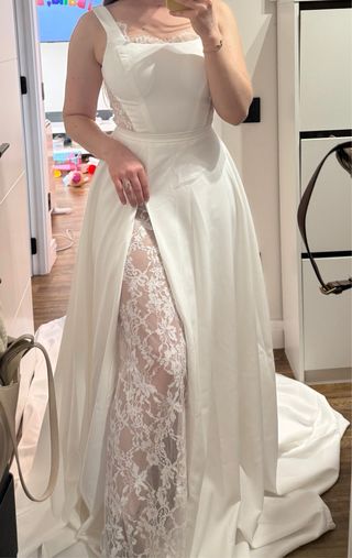 Vestido de Novia Blanco con Encaje