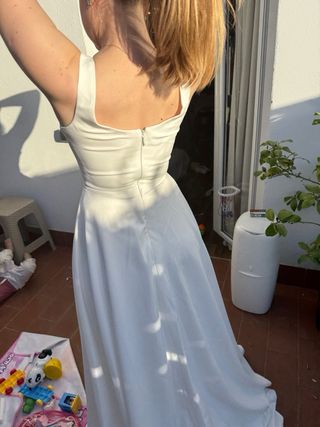 Vestido de Novia Blanco con Encaje