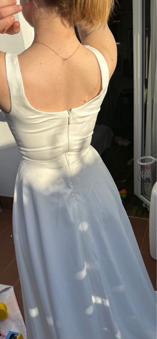 Vestido de Novia Blanco con Encaje