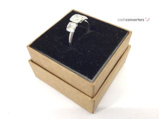 anillo oro 18k con piedra con circonita