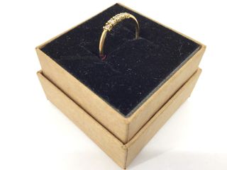 anillo oro 18k con piedra con circonita