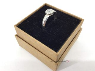 sortija oro 18k con piedra con circonita