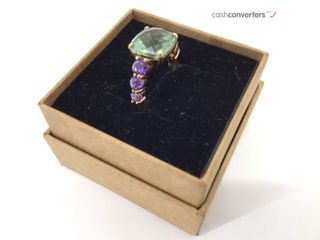 sortija oro 18k con piedra con circonita
