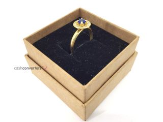 anillo oro 18k con piedra con circonita