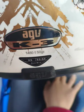Casco Moto AGV Scooter Blanco y Dorado