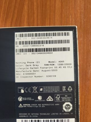 Nothing Phone 2 Gris 12GB 256GB