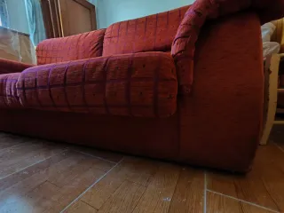 Sofa de 3 plazas rojo
