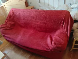 Sofa de 3 plazas rojo