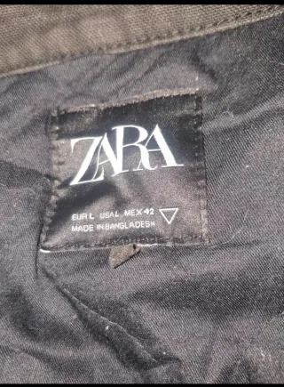 Chaqueta tejana negra desgastada Talla L