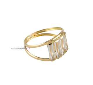 anillo oro 18k con piedra con circonita