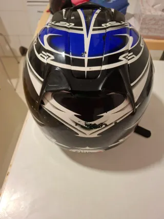 Casco de moto SHIRO negro y azul