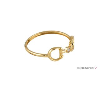 anillo oro 18k con circonita