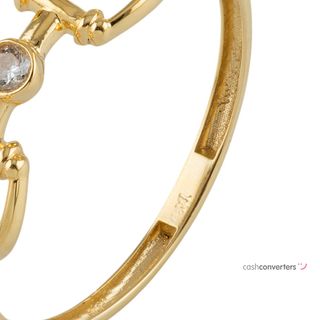 anillo oro 18k con circonita