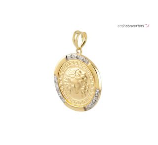 colgante oro 18k con circonita