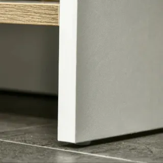 Mueble de baño madera y blanco