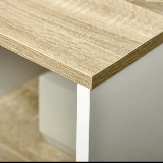 Mueble de baño madera y blanco