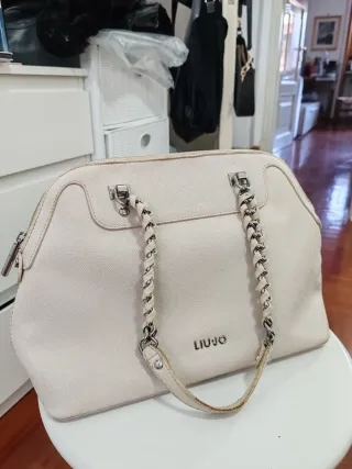 Borsa Liu Jo bauletto bianca e argento