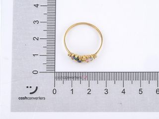 anillo oro 18k con piedra con circonita