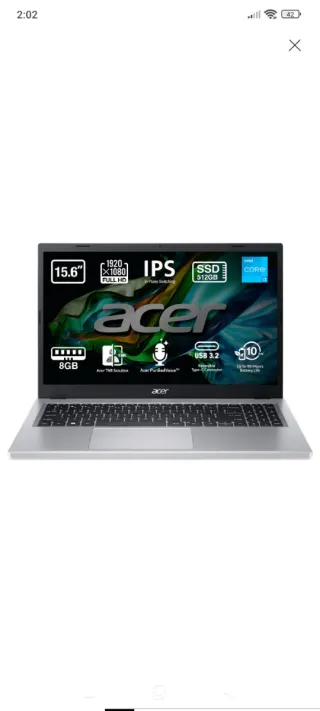 Portátil Acer Aspire 3 15.6 i3 8GB 512GB SSD