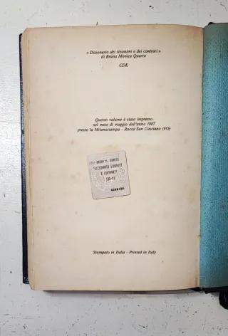 Dizionario dei sinonimi e dei contrari