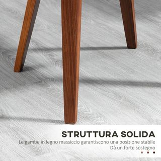 Set di 2 sedie da pranzo in pelle sintetica con schienale, gambe in legno di pioppo, per cucina, soggiorno, camera da letto, ufficio, stile retrò, vintage, nero