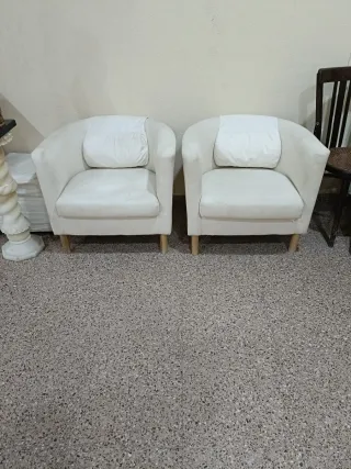 2 Sillones de Tela y Madera