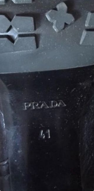 Stivali alti Prada in pelle nera Taglia 41