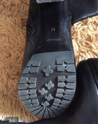 Stivali alti Prada in pelle nera Taglia 41