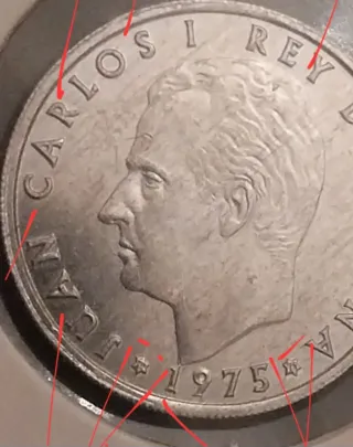 50 Cts España 1975-76 Errores Moneda