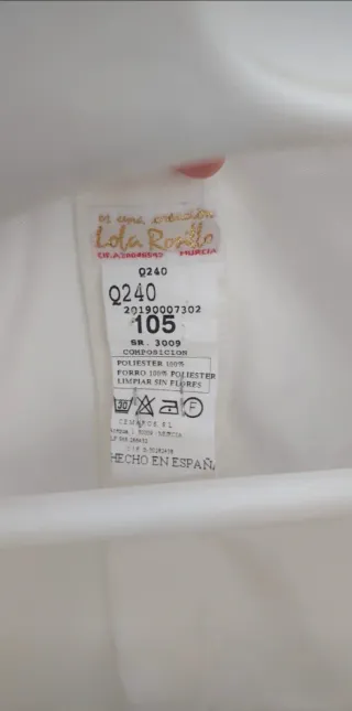 Vestido de comunión niña blanco y rosa