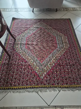 Antico Kilim Persiano Senneh - Lana su cotone