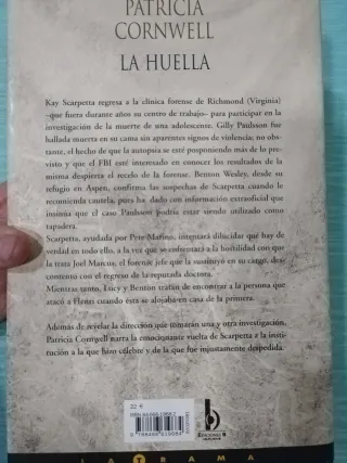Libro aventuras La Huella Patricia Cornwell