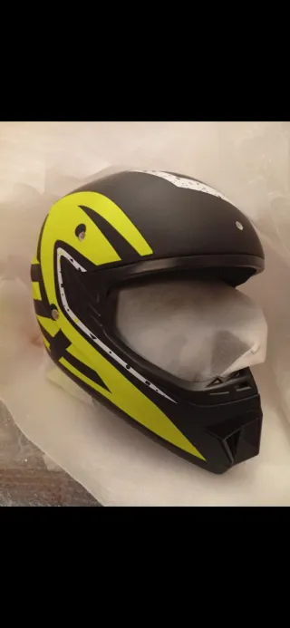 Casco Moto  Negro y Blanco
