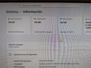 Microsoft Surface Laptop 3 Negro