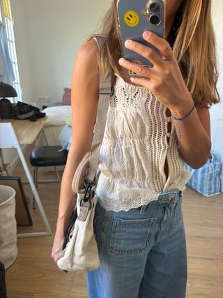 Bolso Vans beige y marrón