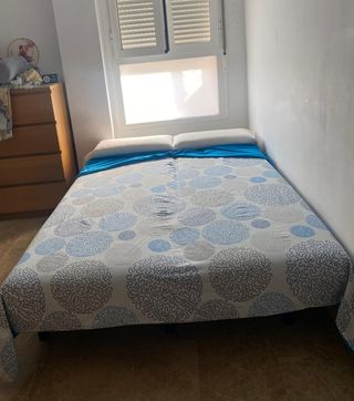 Sofá cama doble beige 135cm