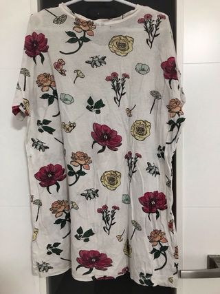Camiseta larga flores
