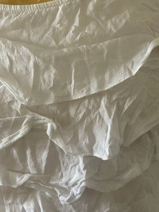 Blusa Massimo Dutti Blanca Volantes Talla M